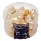 Üveg csillag akasztós gyöngy 4,5cm 12db-os