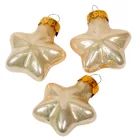 Üveg csillag akasztós gyöngy 4,5cm 12db-os