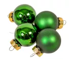 Üveggömb akasztós fenyőzöld  2,5cm 24db-os