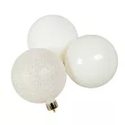 Műanyag gömb gyapjú fehér 6cm 10db-os