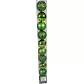 Műanyag gömb fenyő zöld 6cm 10db-os