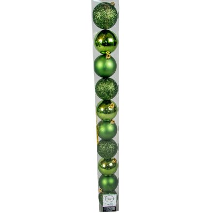 Műanyag gömb fenyő zöld 6cm 10db-os