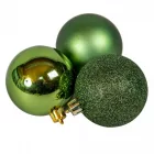 Műanyag gömb fenyő zöld 6cm 10db-os