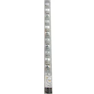 Műanyag gömb ezüst 3cm 14db-os