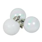 Műanyag gömb irizáló fehér 3cm 14db-os