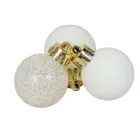 Műanyag gömb gyapjú fehér 3cm 14db-os