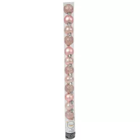 Műanyag gömb rózsaszín 3cm 14db-os