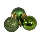 Műanyag gömb fenyő zöld 3cm 14db-os