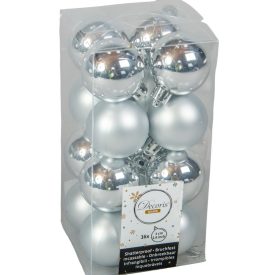 Műanyag gömb ezüst 4cm 16db-os