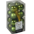 Műanyag gömb fenyő zöld 4cm 16db-os