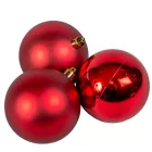 Műanyag gömb karácsony piros 8cm 6db-os