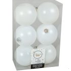Műanyag gömb téli fehér 8cm 6db-os