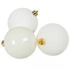 Műanyag gömb gyapjú fehér 8cm 6db-os
