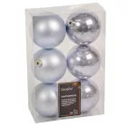 Műanyag gömb homályos kék 8cm 6db-os