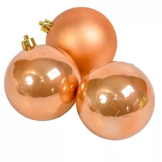 Műanyag gömb szikrázó rózsa 8cm 6db-os