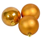 Műanyag gömb gyömbér barna 8cm 6db-os