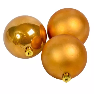 Műanyag gömb gyömbér barna 8cm 6db-os