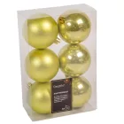 Műanyag gömb pisztácia 8cm 6db-os