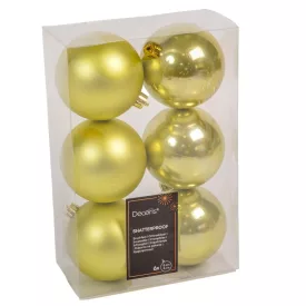 Műanyag gömb pisztácia 8cm 6db-os