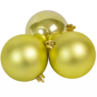 Műanyag gömb pisztácia 8cm 6db-os