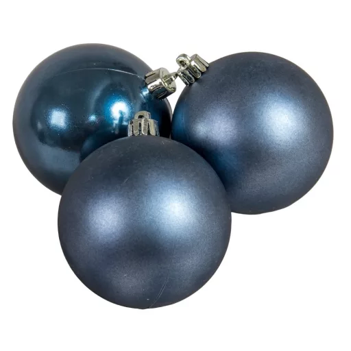 Műanyag gömb éjkék 8cm 6db-os