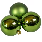 Műanyag gömb fenyő zöld 8cm 6db-os