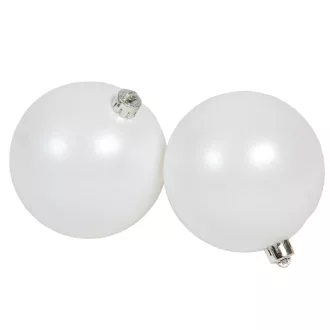 Műanyag gömb téli fehér 10cm 4db-os