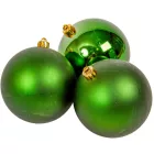 Műanyag gömb fenyő zöld 10cm 4db-os