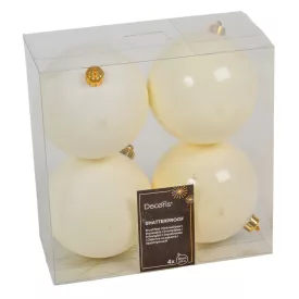 Műanyag gömb gyapjú fehér 10cm 4db-os