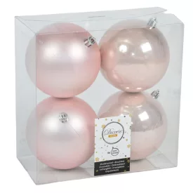 Műanyag gömb rózsaszín 10cm 4db-os