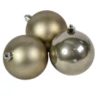 Műanyag gömb meleg szürke 8cm 6db-os