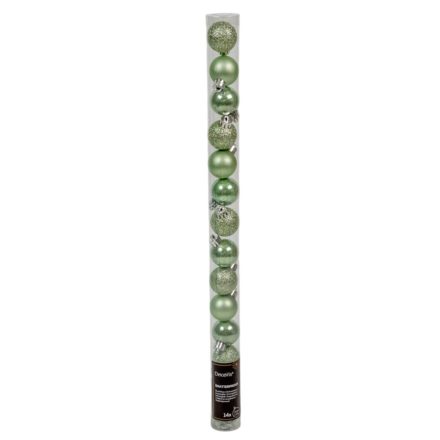 Műanyag gömb matcha zöld 3cm 14db-os