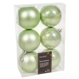 Műanyag gömb jeges menta 8cm 6db-os