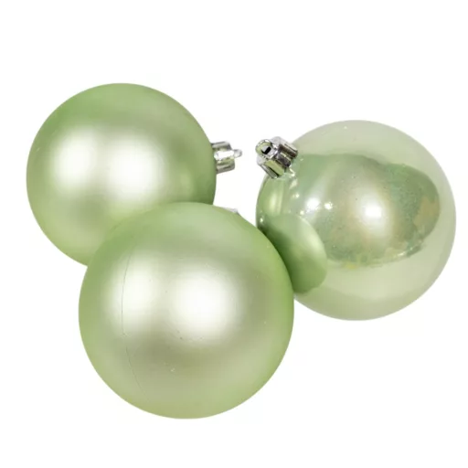 Műanyag gömb jeges menta 8cm 6db-os