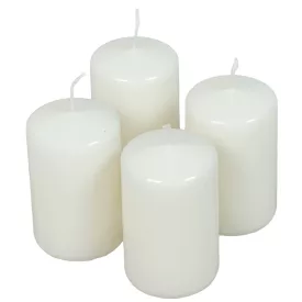 Lakkozott adventi gyertya 80x50mm fehér  4db/csom (db ár)