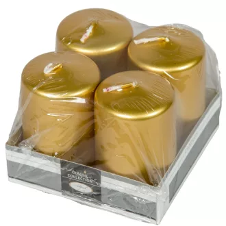 Metál adventi gyertya 80x50mm arany 4db/csom (db ár)
