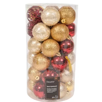 Műanyag gömb mintás mix 6cm 37db-os