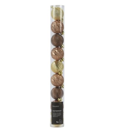 Mintás felületű műanyag gömb 4cm 9db-os