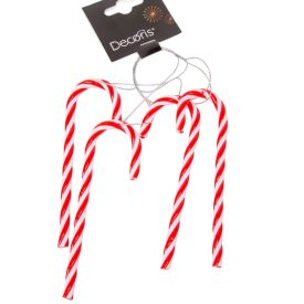 Cukorpálca piros-fehér 12cm 4db-os