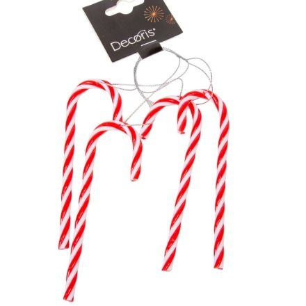 Cukorpálca piros-fehér 12cm 4db-os