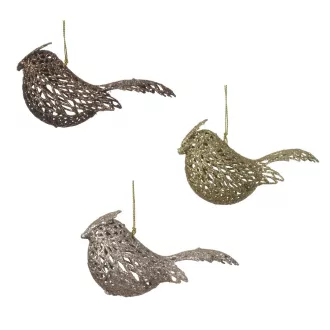 Madár glitteres műa. 11cm