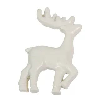 Szarvas öntapadós fehér poly 6cm