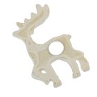 Szarvas öntapadós fehér poly 6cm