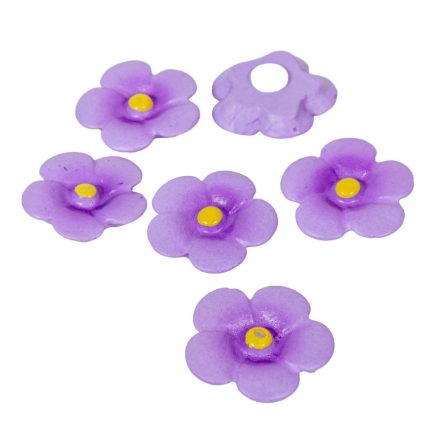Virágfej poly lila 3cm 6db-os
