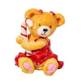 Maci ülő cukorbottal poly M7cm