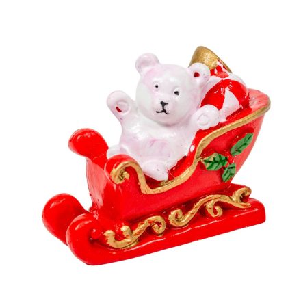 Szánkó jegesmacival poly 5cm