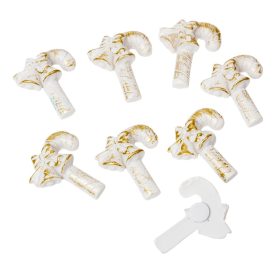 Cukorkabot poly arany-fehér  3,3cm 8db-os