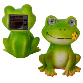 Solár béka poly zöld M13cm