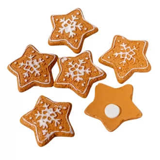 Mézeskalács csillag poly 3cm 6db-os