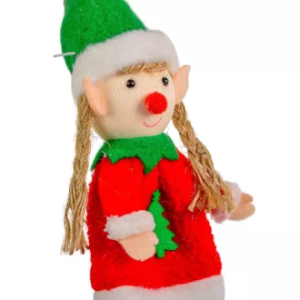 Manógyerek akasztós csengős sapival textil 15cm